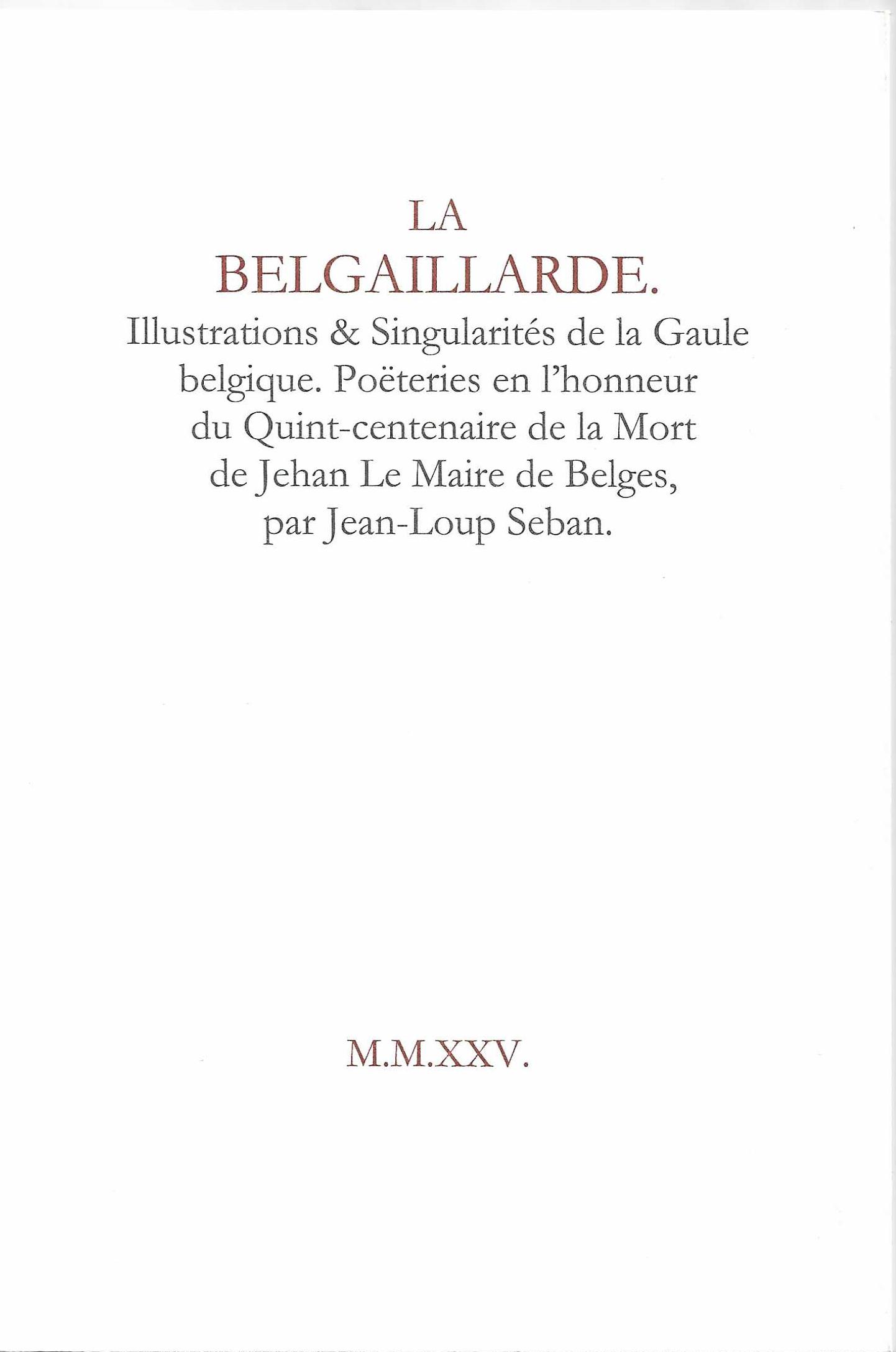 JEAN-LOUP SEBAN - La Belgaillarde